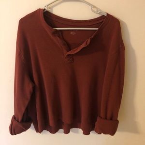 Very pretty waffle button down top